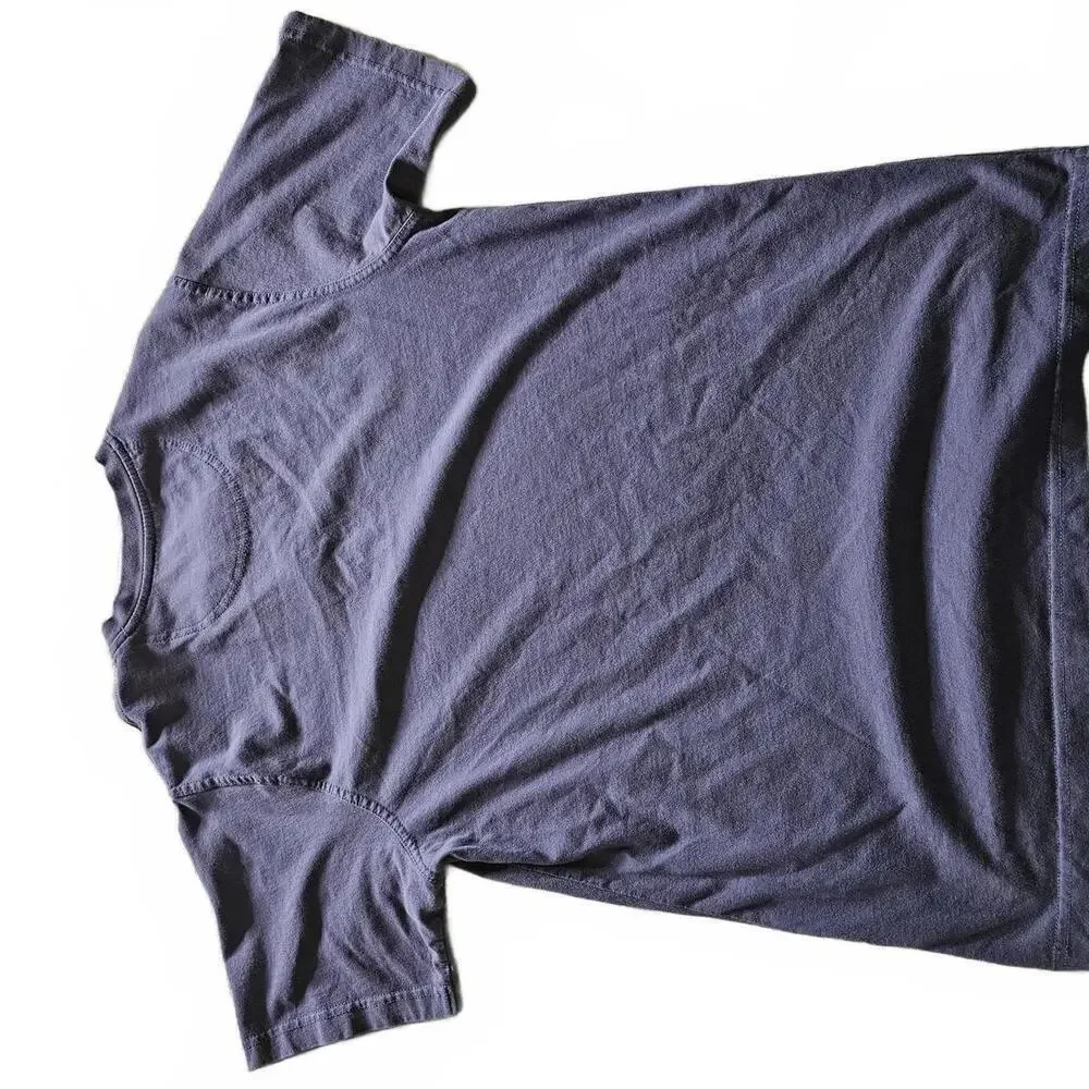 Sonoma Life + Style Men's Medium Purple Henley Shirt 100% Cotton